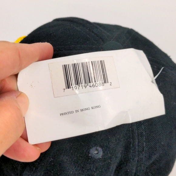 Vintage Iowa Hawkeyes Supersport Shockwave Black Strapback Hat Cap New With Tags - Picture 7 of 10